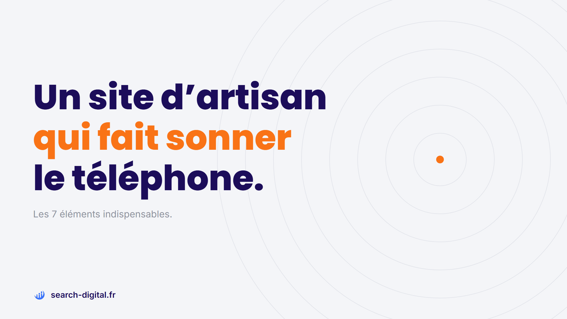 Exemple de site internet pour artisan affiché sur un téléphone devant un chantier